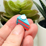 Blue and Pink Unicorn Cake Charms, 20x15x13mm