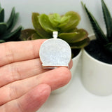 Silver Gnome Fairy Door Charm, 32x25mm