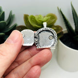 Silver Gnome Fairy Door Charm, 32x25mm