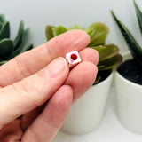 Square Multicolor Alphabet Beads, 7x7mm