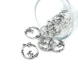 1, 4, 20 or 50 Pieces: Silver Round Mushroom Charms