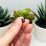 Square Black Emoji Beads 6x6m