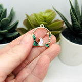 Enamel Bunny Pendant, 25x22mm