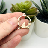 Enamel Bunny Pendant, 25x22mm