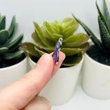 Purple Awareness Ribbon Charms, 19x8mm
