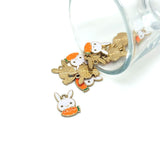 Small Easter Bunny Charms, 15x11mm