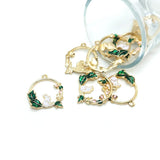 delicate easter bunny charms on a white background
