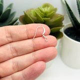 Silver Plated Flat French Earring Wires, 17mm