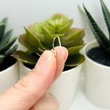 Silver Plated Flat French Earring Wires, 17mm