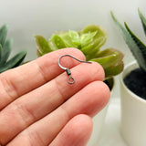 Gunmetal Flat French Earring Wires, 17mm