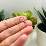 Gunmetal Flat French Earring Wires, 17mm