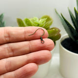 Bronze Flat French Earring Wires, 17mm