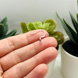 Antique Silver Flat French Earring Wires, 17mm