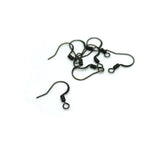 17mm bronze flat French earring hooks for DIY jewelry making, handmade earrings, and jewelry repair.