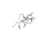 17mm antique silver flat French earring hooks for DIY jewelry making, handmade earrings, and jewelry repair.
