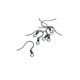 17mm gunmetal flat French earring hooks for DIY jewelry making, handmade earrings, and jewelry repair.