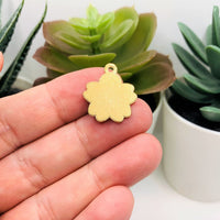 4, 20 or 50 Pieces: Yellow and Gold Cherry Blossom Flower Charms