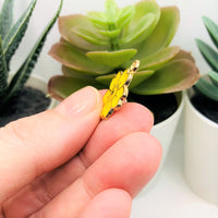 4, 20 or 50 Pieces: Yellow and Gold Cherry Blossom Flower Charms