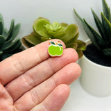 Green Apple Fruit Charms, 15x13mm