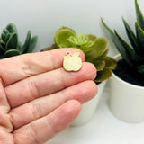 Green Apple Fruit Charms, 15x13mm