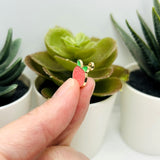 Pink Peach Fruit Charms, 15x14mm
