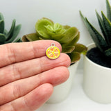 Orange Slice Charms, 15x12mm