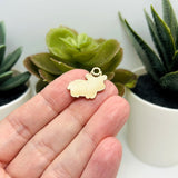 Pink Enamel Cow Charms, 16x18mm