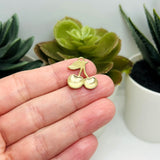 Red Enamel Cherry Charms, 19x16mm