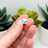 White Dice 3D Beads, 7.5x7.5mm