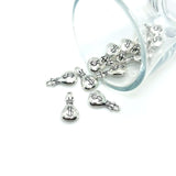 17x10mm silver money bag charms for jewelry making, bracelets, necklaces, earrings, keychains, and finance-themed DIY crafts.