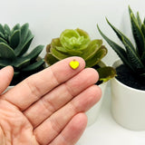 4, 20 or 50 Pieces: Yellow and Gold Enamel Heart Charms