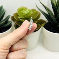 1, 4, 20 or 50 Pieces: Silver Rhinestone Snowflake Charms