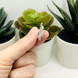 1, 4, 20 or 50 Pieces: Silver Rhinestone Snowflake Charms