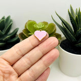 1, 4, 20 or 50 Pieces: Pink Enamel Heart Charms