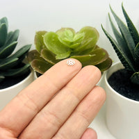 Iron Silver Bead Caps, 6x6mm