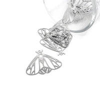 Stainless Steel Moth Charms, 21x27mm