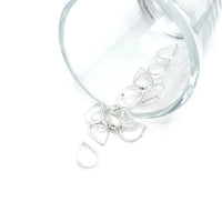 4, 20 or 50 Pieces: Small Silver Plated Water Drop Shape Charms