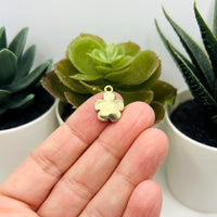 1, 4, 20 or 50 Pieces: Green Flower with Rhinestone