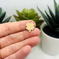 Light Green Clover Charms, 19x12mm