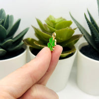 Light Green Clover Charms, 19x12mm