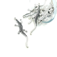 Large Lizard Pendant Charms, 56x15mm