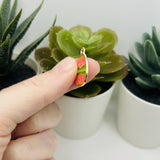 Pink and Green Easter Egg Charms, 22x14mm