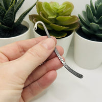 Gunmetal Bookmark Base with Scrolls, 84x14mm