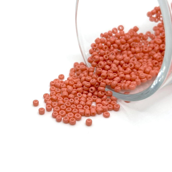 Salmon Pink 12/0 Baking Paint Glass Seed