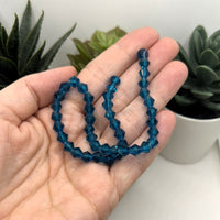 1 or 4 Strands 6x6mm Dark Blue Bicone Beads, Imitation Crystal, Grade AA