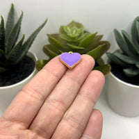 1, 4, 20 or 50 Pieces: Purple Enamel Heart Charms