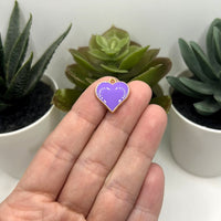 1, 4, 20 or 50 Pieces: Purple Enamel Heart Charms