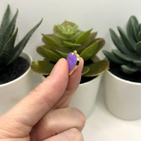 1, 4, 20 or 50 Pieces: Purple Enamel Heart Charms