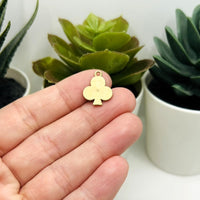 Black Playing Card Club Charms, 17.5x13.5mm