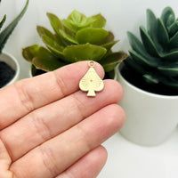 1, 4, 20 or 50 Pieces: Black Playing Card Spade Charms